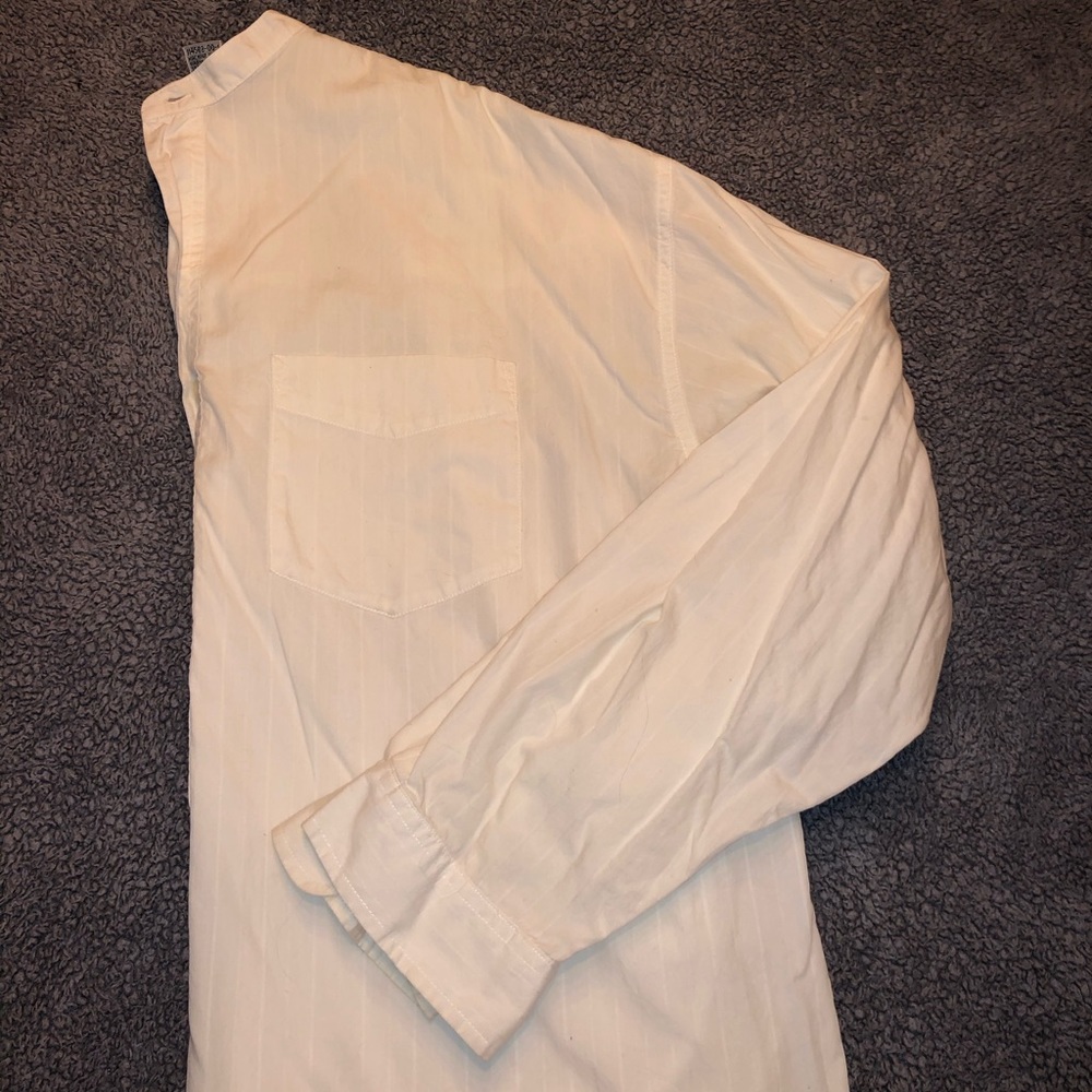 Gap white sleeve long button down shirt